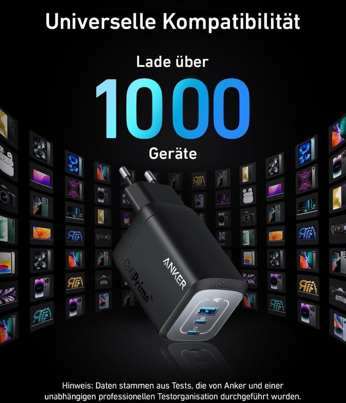 Anker-USB C-oplader-737 oplader GaNPrime 100W-PPS 3-poorts super snel compact-voeding voor MacBook Pro/Air, iPad Pro, Galaxy S22/S21, Dell XPS 13, Note 20/10+, iPhone 15/Pro, Pixel en meer