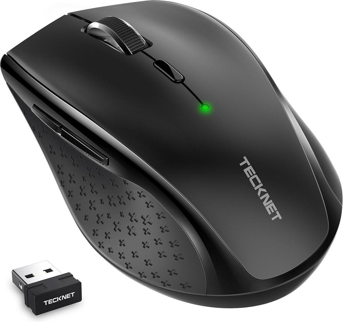 TeckNet Classic 2.4G Draadloze Muis, M2 | 4800DPI | 30 maanden batterijduur | Zwart