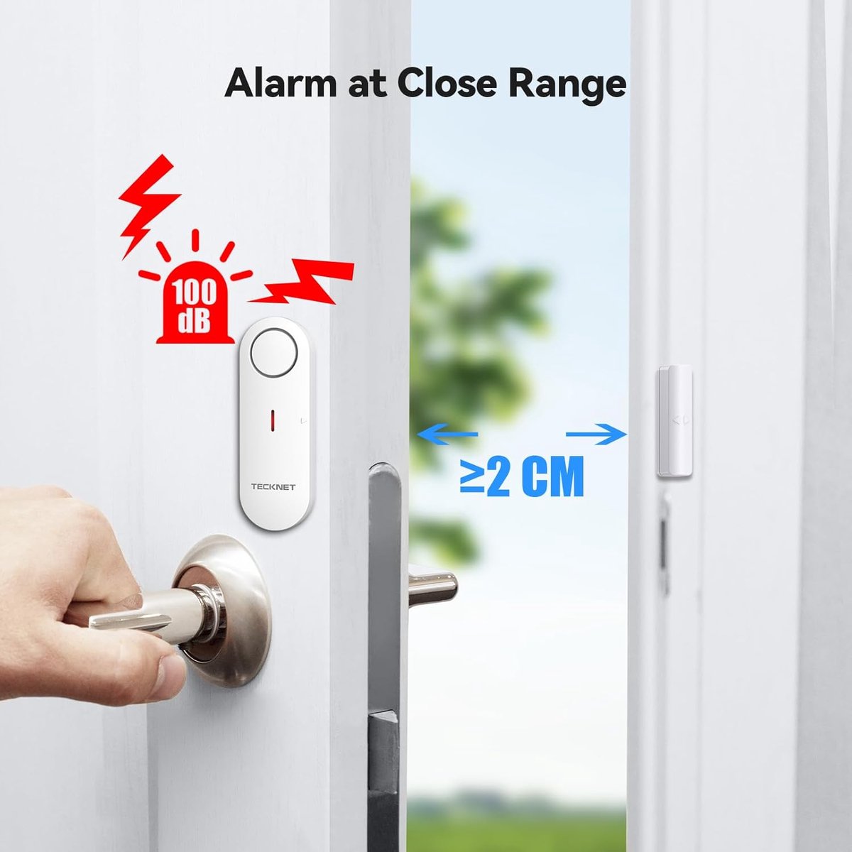 Tecknet DeurAlarm - Deur Sensor - Raam en Deur Alarm - Huis beveiliging - Magnetisch alarm - 100dB - 9 stuks