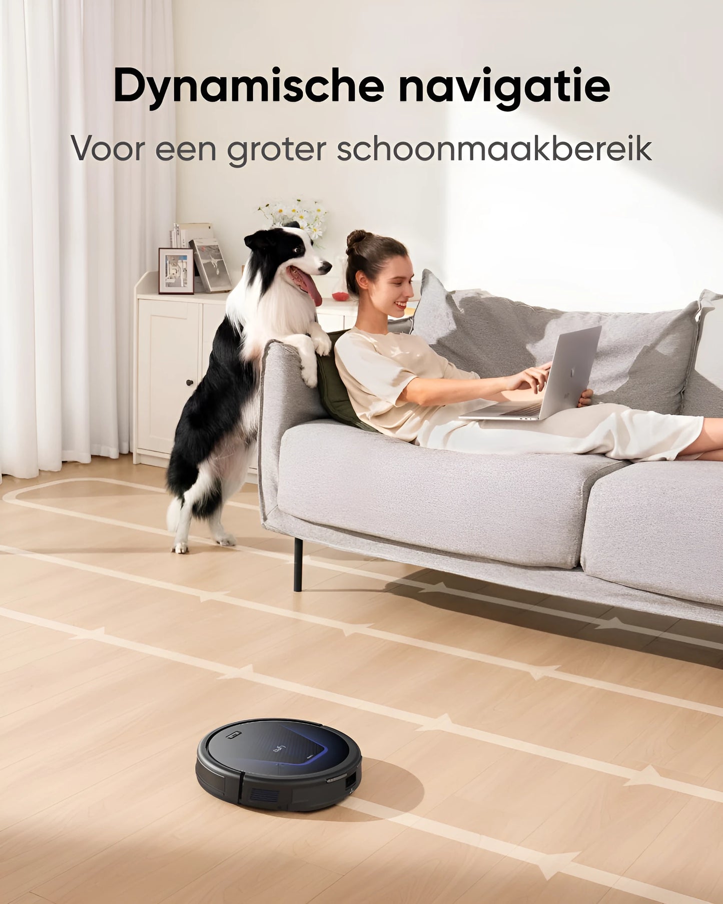 eufy G50 Robotstofzuiger, met 4.000 Pa Krachtige Zuigkracht, Dynamische Navigatie en Pro-ontwarrende kam, Rolborstel voor Haarreiniging, Perfect voor Huisdierhaar en Tapijt