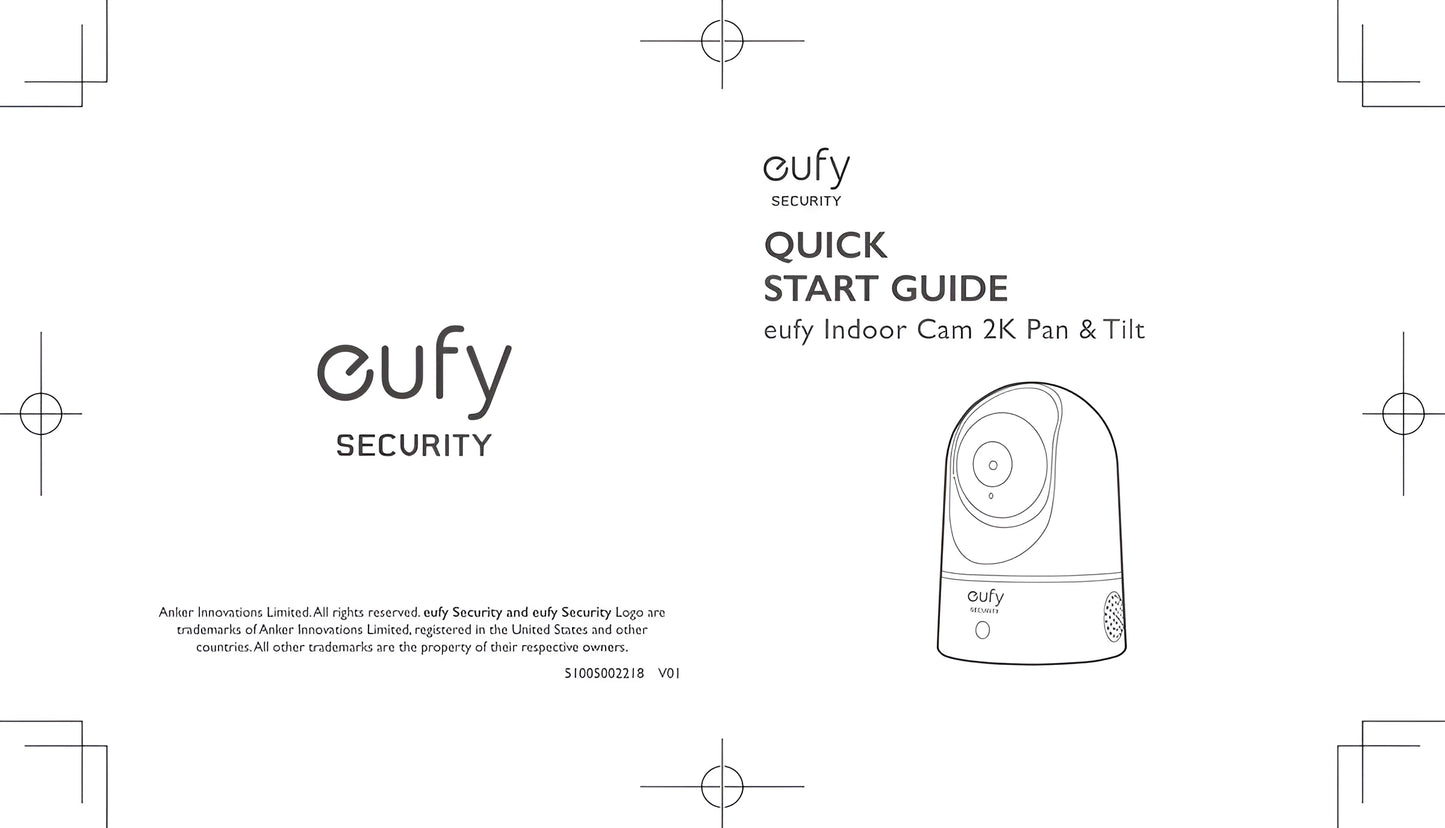 2x Eufy Pan & Tilt 2K Indoor Beveiligingscamera voor binnen - Bedraad - Wit