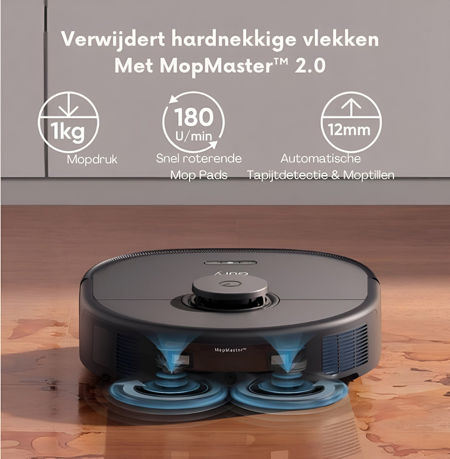 Eufy Clean X10 Pro Omni Wit robotstofzuiger met dweil - Robot Vacuum 8000 Pa zuigkracht, tapijt detectie AI-obstakel vermijding, wast en droogt de dweil, automatisch legen en vullen