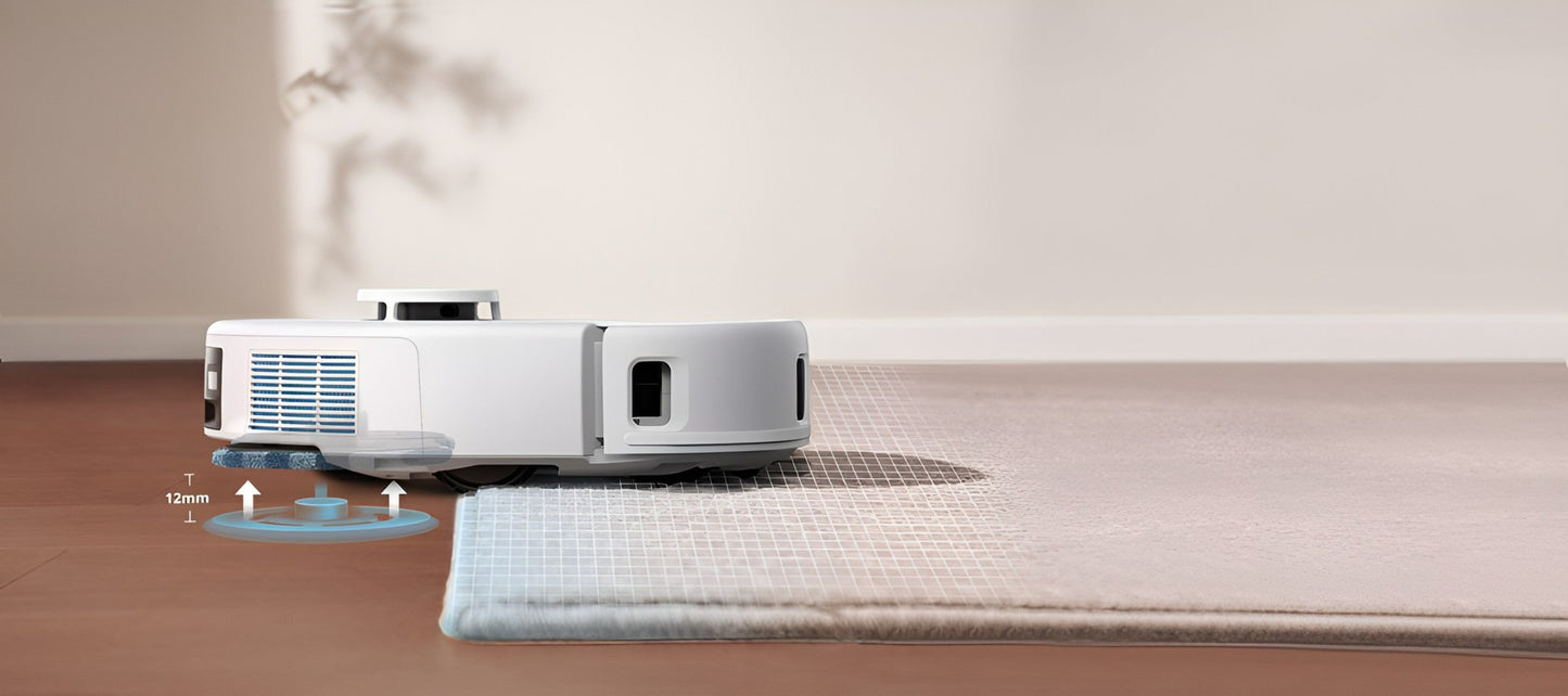 Eufy Clean X10 Pro Omni Wit robotstofzuiger met dweil - Robot Vacuum 8000 Pa zuigkracht, tapijt detectie AI-obstakel vermijding, wast en droogt de dweil, automatisch legen en vullen