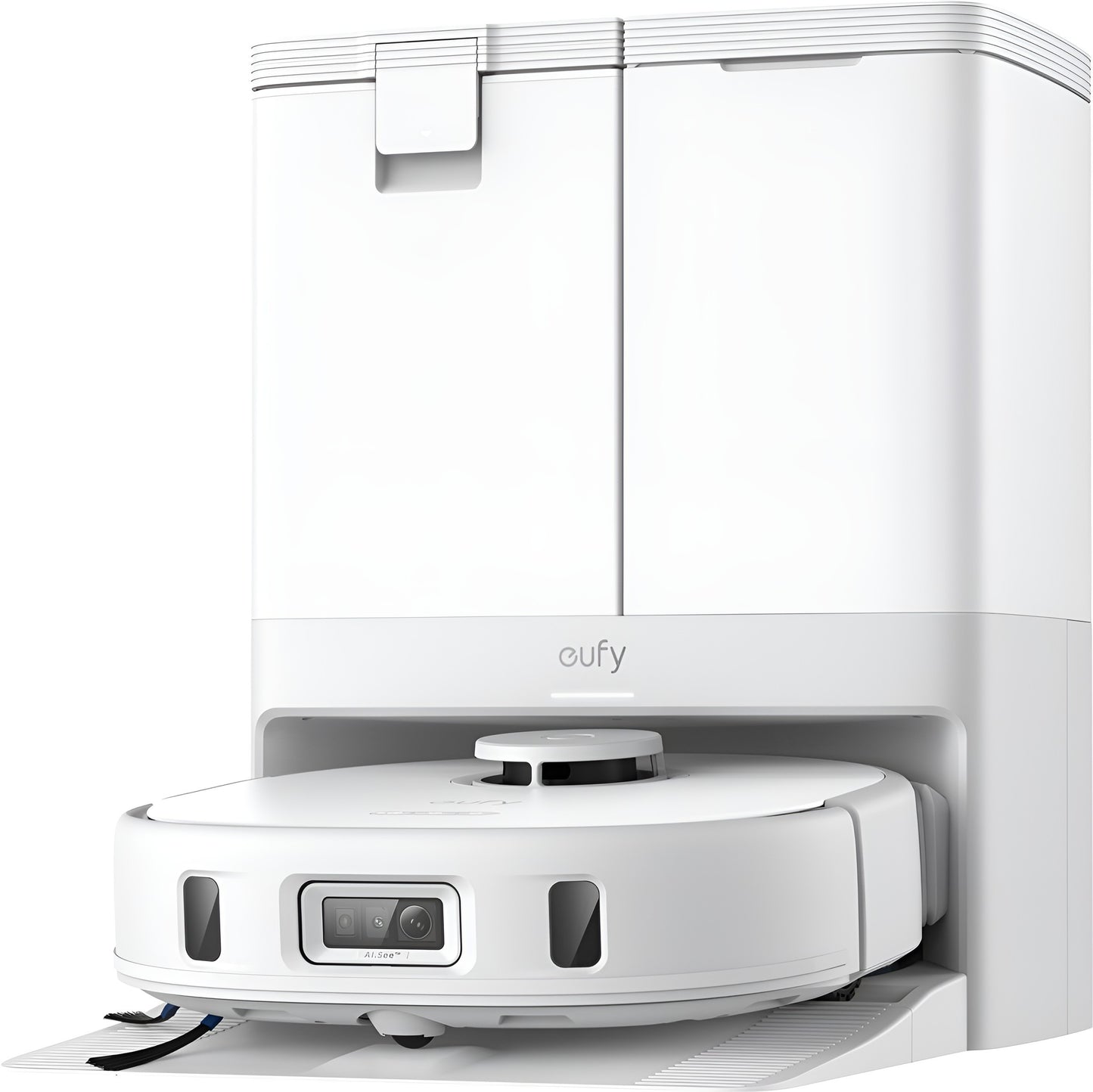 Eufy Clean X10 Pro Omni Wit robotstofzuiger met dweil - Robot Vacuum 8000 Pa zuigkracht, tapijt detectie AI-obstakel vermijding, wast en droogt de dweil, automatisch legen en vullen