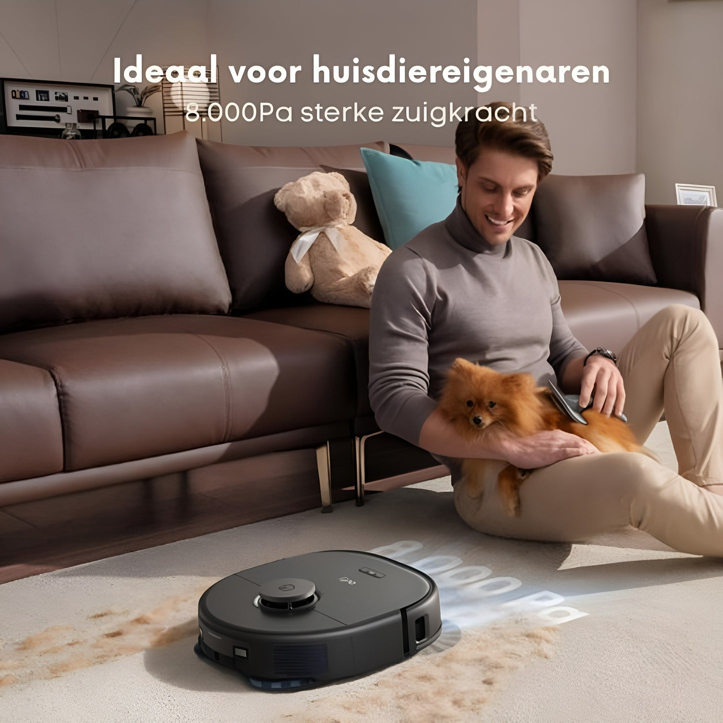 eufy Clean X10 Pro Omni robotstofzuiger met dweil - Robot Vacuum 8000 Pa zuigkracht, tapijt detectie AI-obstakel vermijding, wast en droogt de dweil, automatisch legen en vullen