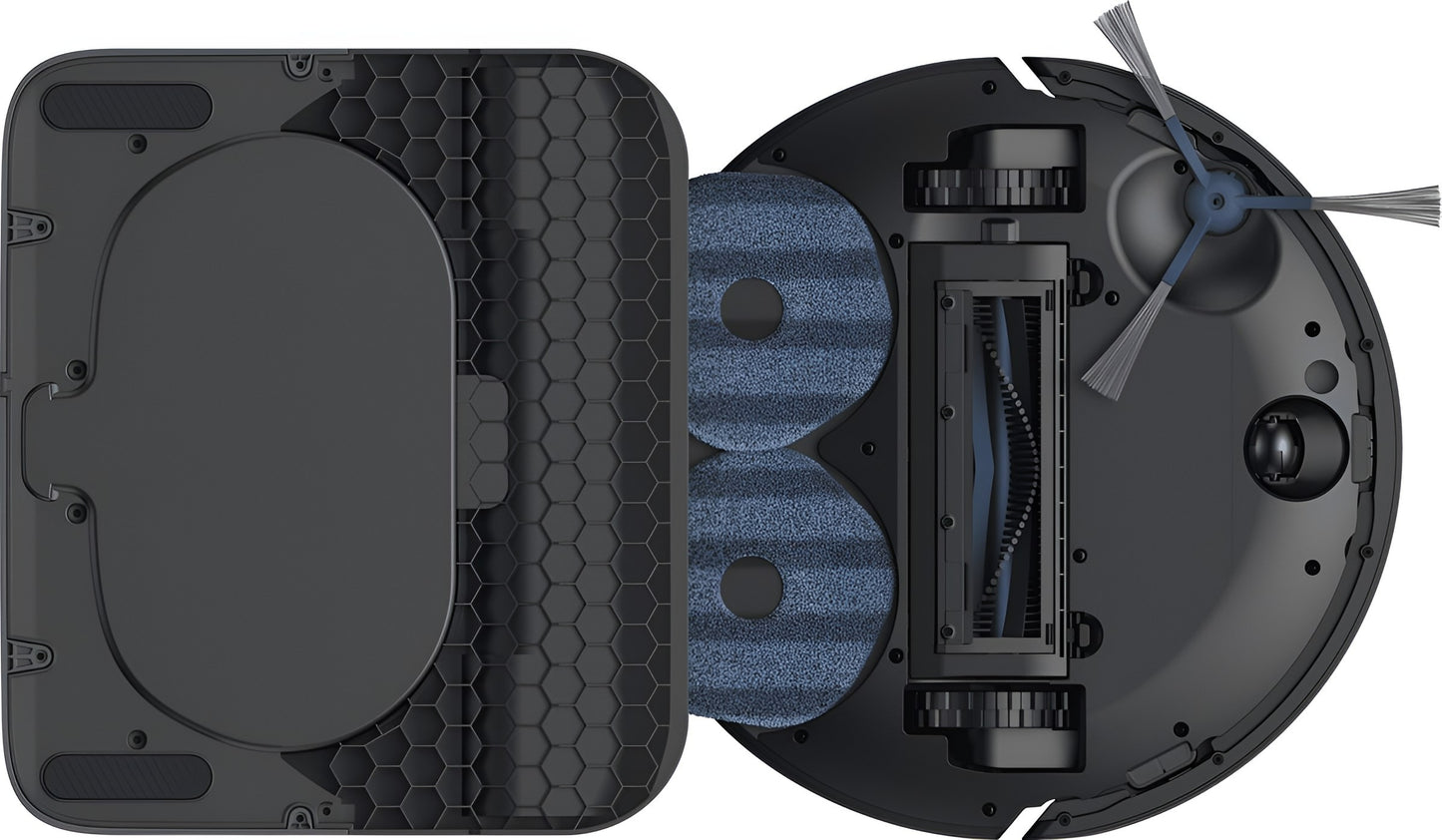 eufy Clean Omni C20 Robotstofzuiger met reinigingsstation - Robot Vacuum - 7.000 Pa Zuigkracht, Ronddraaiende Dweilpads, Met Objectdetectie, 8,5 cm Ultraplat Design, Zwart