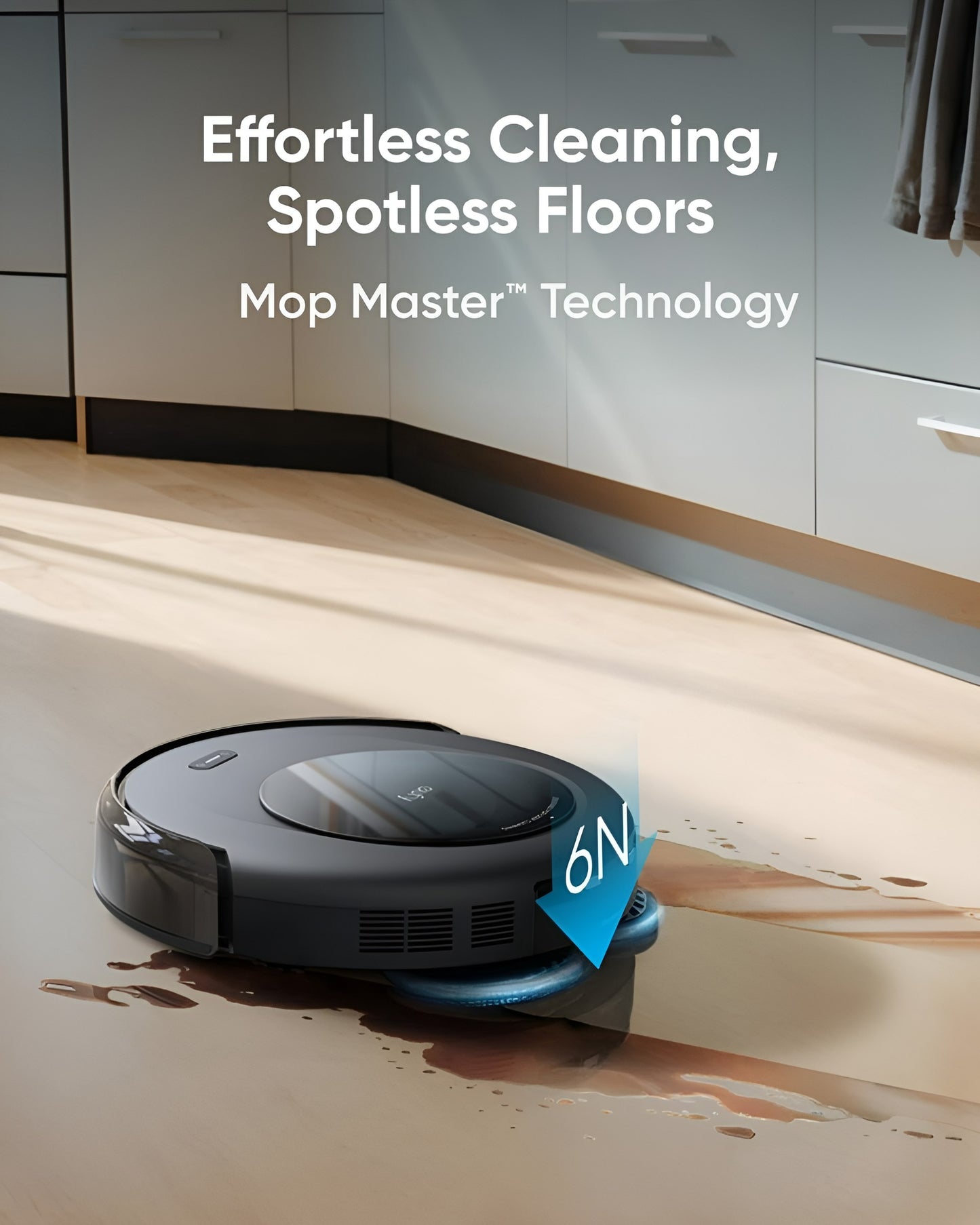 eufy Clean Omni C20 Robotstofzuiger met reinigingsstation - Robot Vacuum - 7.000 Pa Zuigkracht, Ronddraaiende Dweilpads, Met Objectdetectie, 8,5 cm Ultraplat Design, Zwart