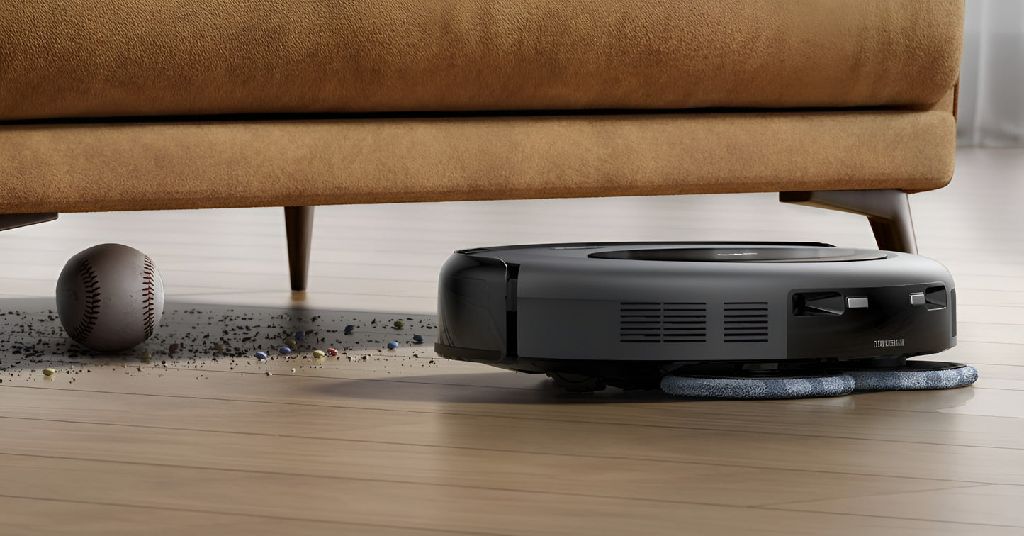 eufy Clean Omni C20 Robotstofzuiger met reinigingsstation - Robot Vacuum - 7.000 Pa Zuigkracht, Ronddraaiende Dweilpads, Met Objectdetectie, 8,5 cm Ultraplat Design, Zwart