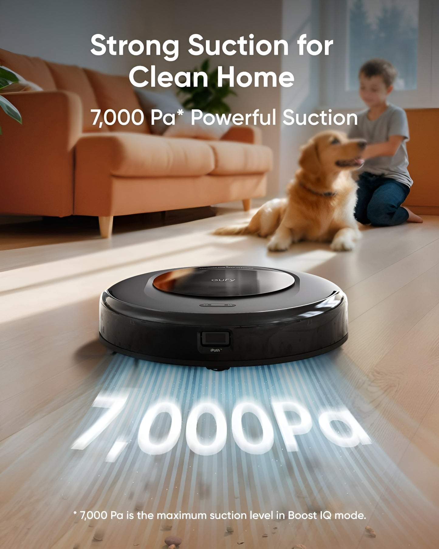 eufy Clean Omni C20 Robotstofzuiger met reinigingsstation - Robot Vacuum - 7.000 Pa Zuigkracht, Ronddraaiende Dweilpads, Met Objectdetectie, 8,5 cm Ultraplat Design, Zwart