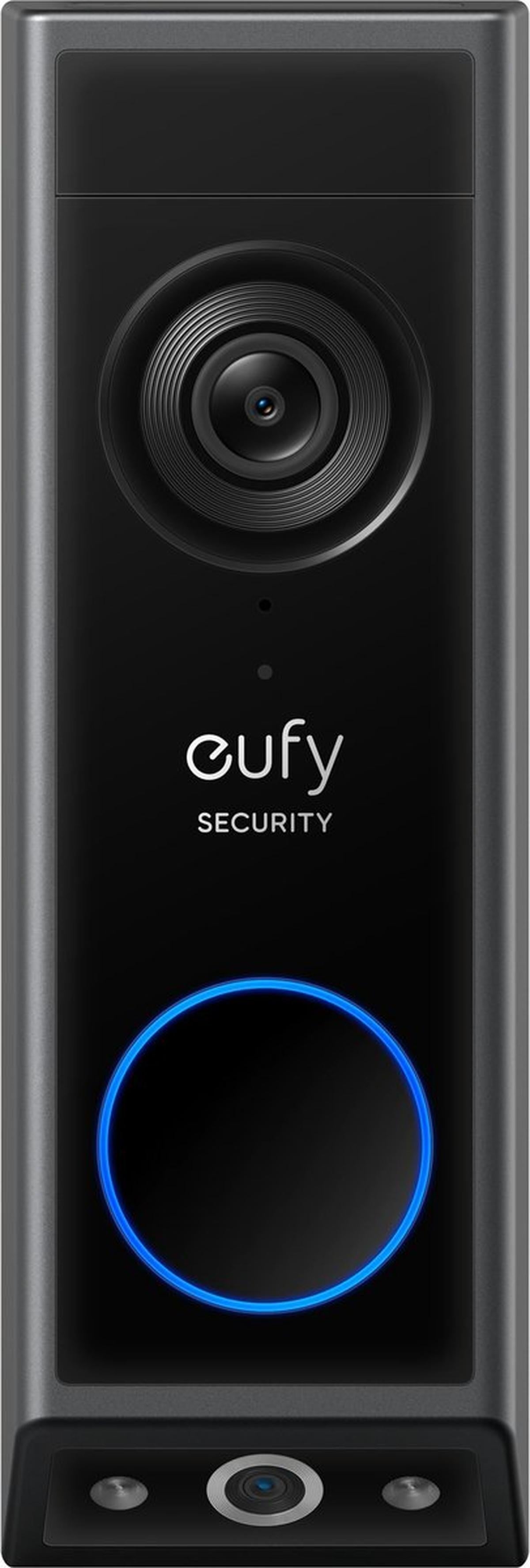 Eufy Security E340 Video Deurbel met Chime – Video Doorbell - Dual-Cam technologie, 2K Full HD-resolutie, kleur nachtzicht, AI-pakketdetectie, draadloze installatie, compatibel met Alexa en Google Assistant