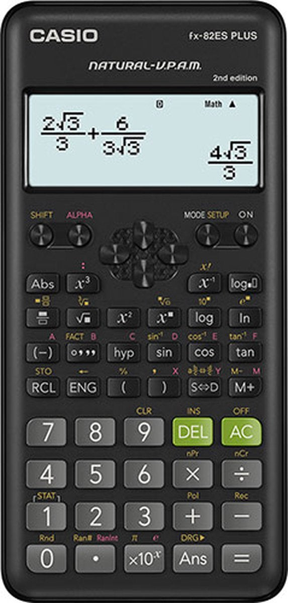 Casio FX-82ES PLUS 2nd edition- Wetenschappelijke Rekenmachine