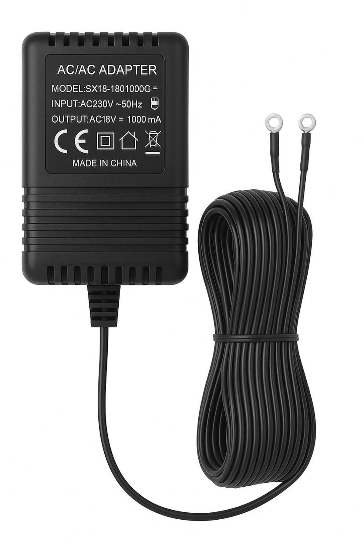 Video deurbel adapter – Approved by eufy Universele Beltransformator – 18V 1A (18VA) – AC/AC – 8 Meter Kabel – Compatibel met Eufy, Google Nest, Ring, TP-Link Tapo, EZVIZ etc