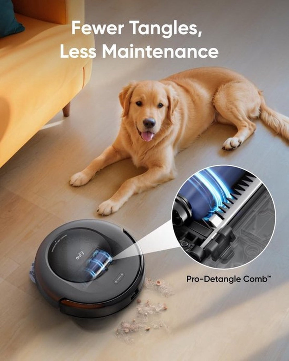 Eufy Clean Omni C20 Robotstofzuiger met reinigingsstation en Vervangingssets - Robot Vacuum - 7.000 Pa Zuigkracht, Ronddraaiende Dweilpads, Met Objectdetectie, 8,5 cm Ultraplat Design, Zwart