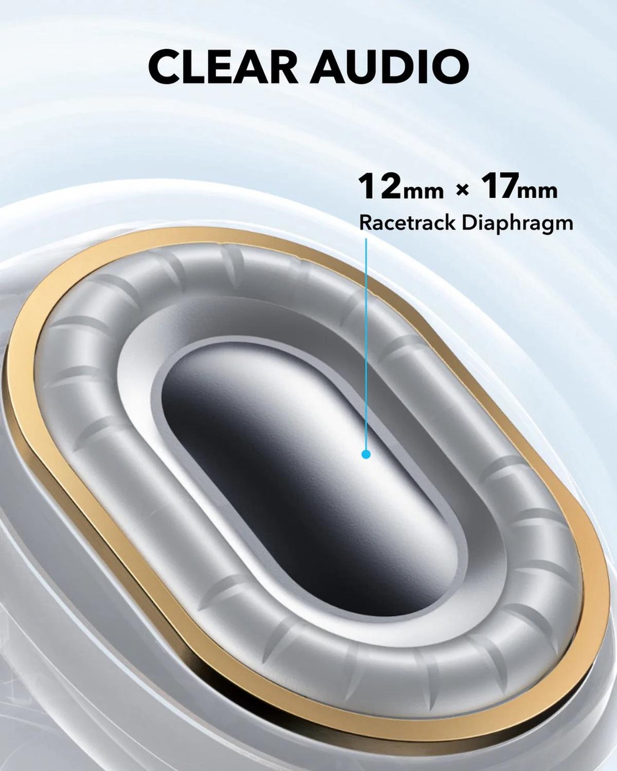 Soundcore by Anker C40i Draadloze Open-Ear Oordopjes Goud - Earbuds - clip-on, flexibel joint design, knopbediening, lichtgewicht comfort, stabiele pasvorm met bevestigbare grips, uitgebreide drivers voor een helder geluid