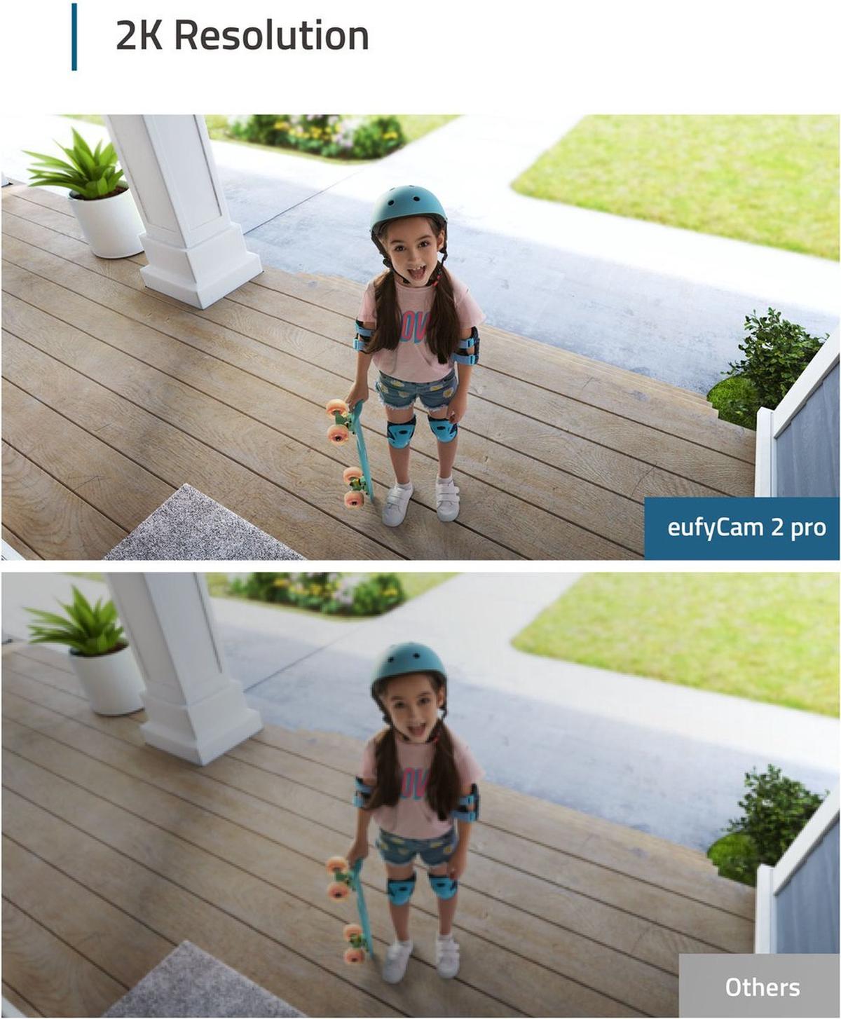 Eufy Cam 2 Pro 2K Draadloze Beveiligingscamera - Uitbreiding - Wit (2-pack)