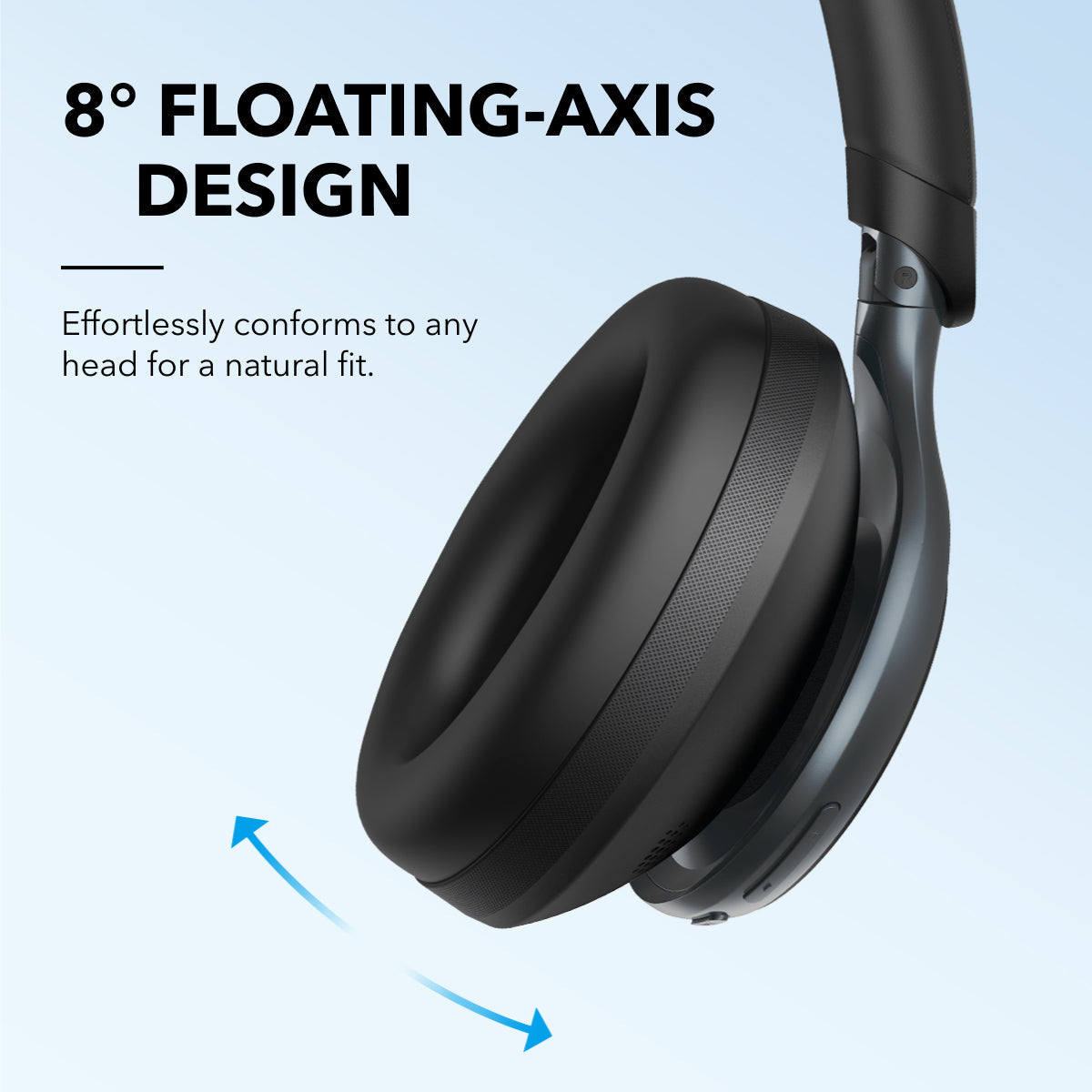 soundcore by Anker Space One-Koptelefoon met Adaptieve en Actieve Ruisonderdrukking- 2X zo sterke stemmendemping-40 u speeltijd-Appbediening- LDAC Hi-Res Wireless Audio-Comfortabel-Bluetooth 5.3
