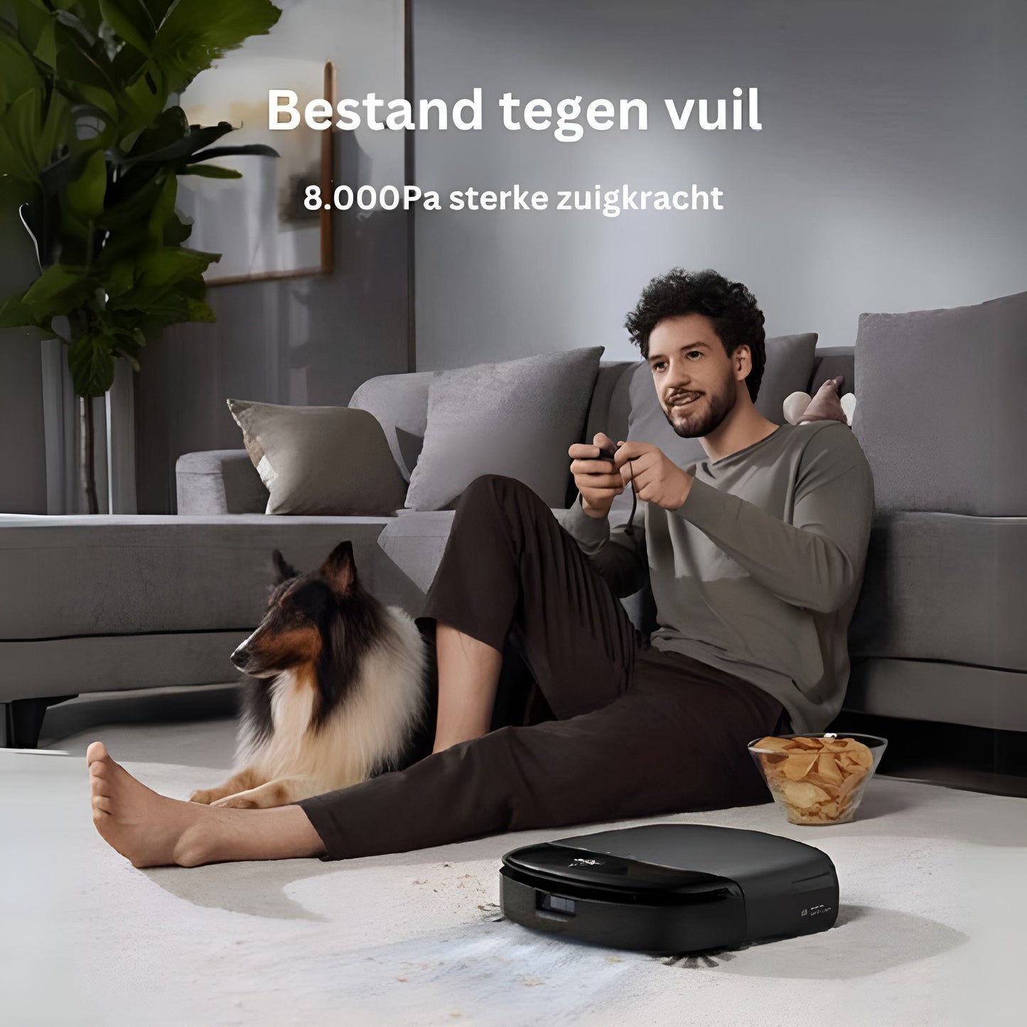 eufy Clean S1 Pro Robotstofzuiger All-in-One Station met dweilfunctie - Robot Vacuum - 8.000 Pa Zuigkracht, Slimme Obstakelvermijding, Multi-Level Mapping, Automatische Mopterugtrekking, Perfect voor Dierenharen