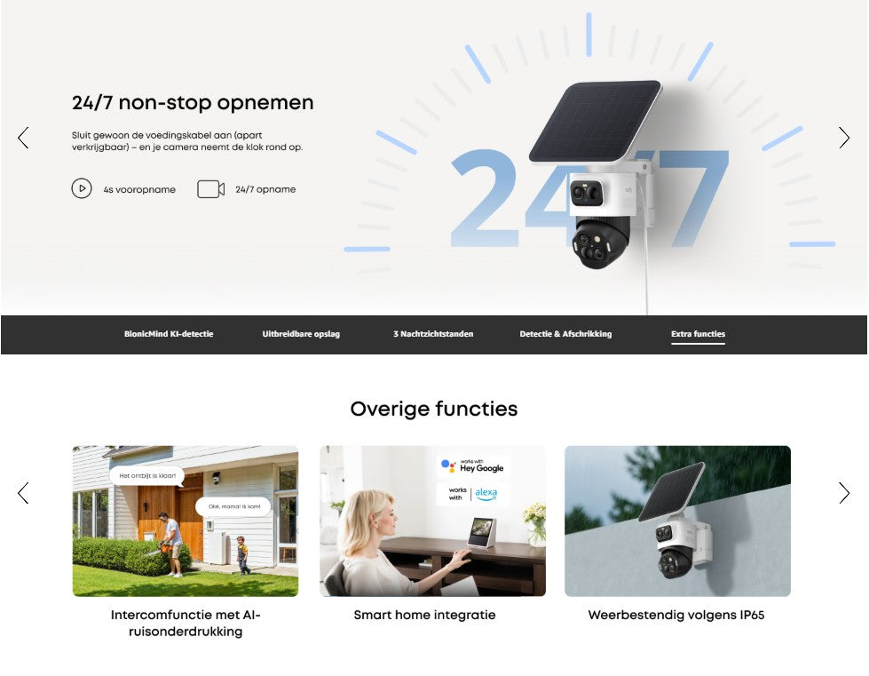 eufy Security eufyCam S4 2-camera set - Beveiligingscamera buiten - triple lens Bullet-PTZ - 4K UHD - 360° pan & tilt - auto-tracking - 8× zoom - kleurennachtzicht - uitbreidbare opslag