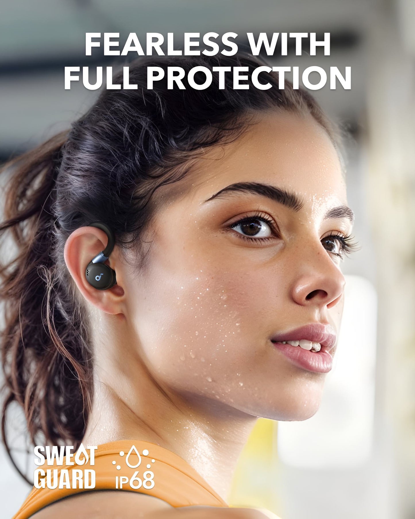 soundcore by Anker Sport X20 Draadloze Oordopjes Zwart - Earbuds - Active Noise Cancelling, Multipoint Connection, 48 uur accuduur, Bluetooth 5.3, IP68 waterbestendig, verstelbare oorhaken