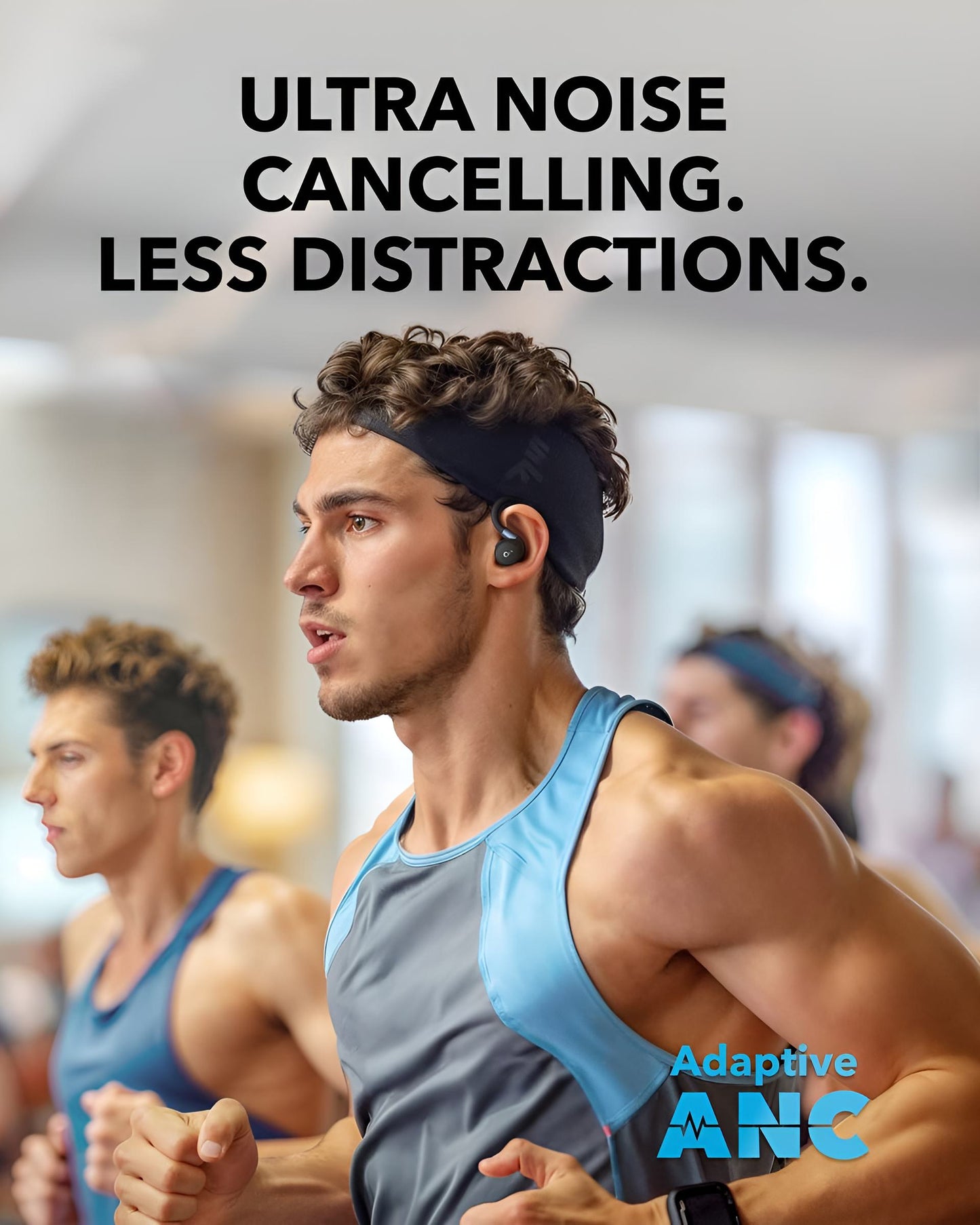 soundcore by Anker Sport X20 Draadloze Oordopjes Zwart - Earbuds - Active Noise Cancelling, Multipoint Connection, 48 uur accuduur, Bluetooth 5.3, IP68 waterbestendig, verstelbare oorhaken