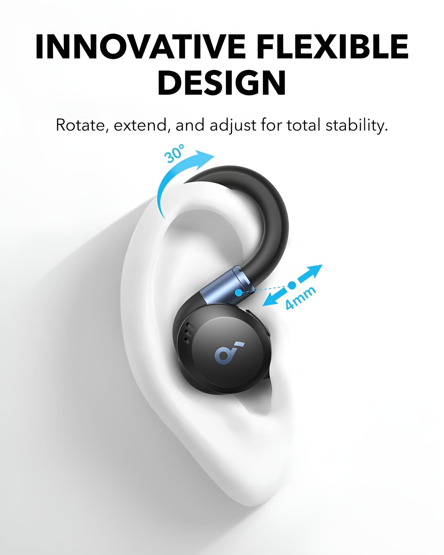 soundcore by Anker Sport X20 Draadloze Oordopjes Zwart - Earbuds - Active Noise Cancelling, Multipoint Connection, 48 uur accuduur, Bluetooth 5.3, IP68 waterbestendig, verstelbare oorhaken