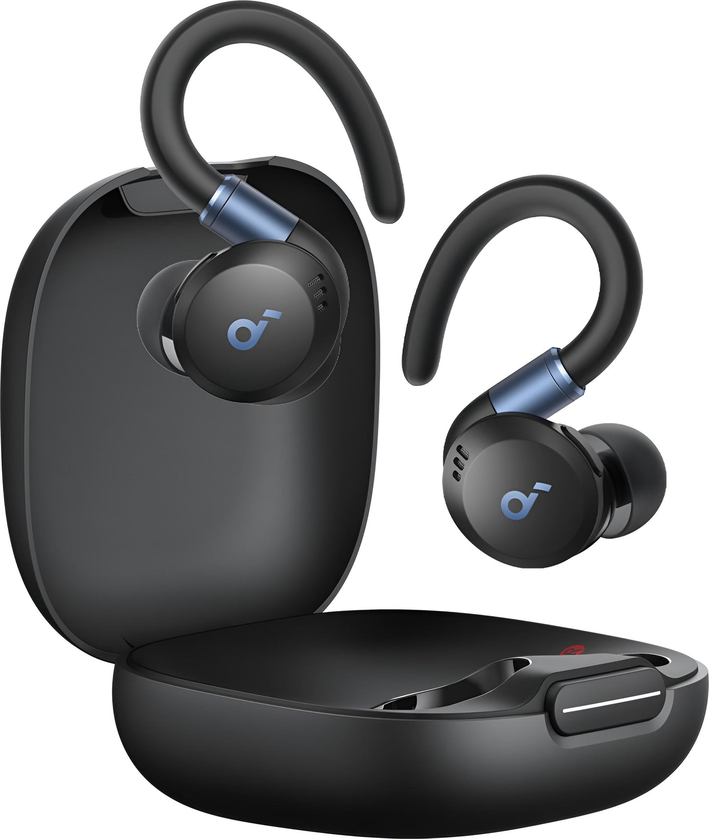soundcore by Anker Sport X20 Draadloze Oordopjes Zwart - Earbuds - Active Noise Cancelling, Multipoint Connection, 48 uur accuduur, Bluetooth 5.3, IP68 waterbestendig, verstelbare oorhaken