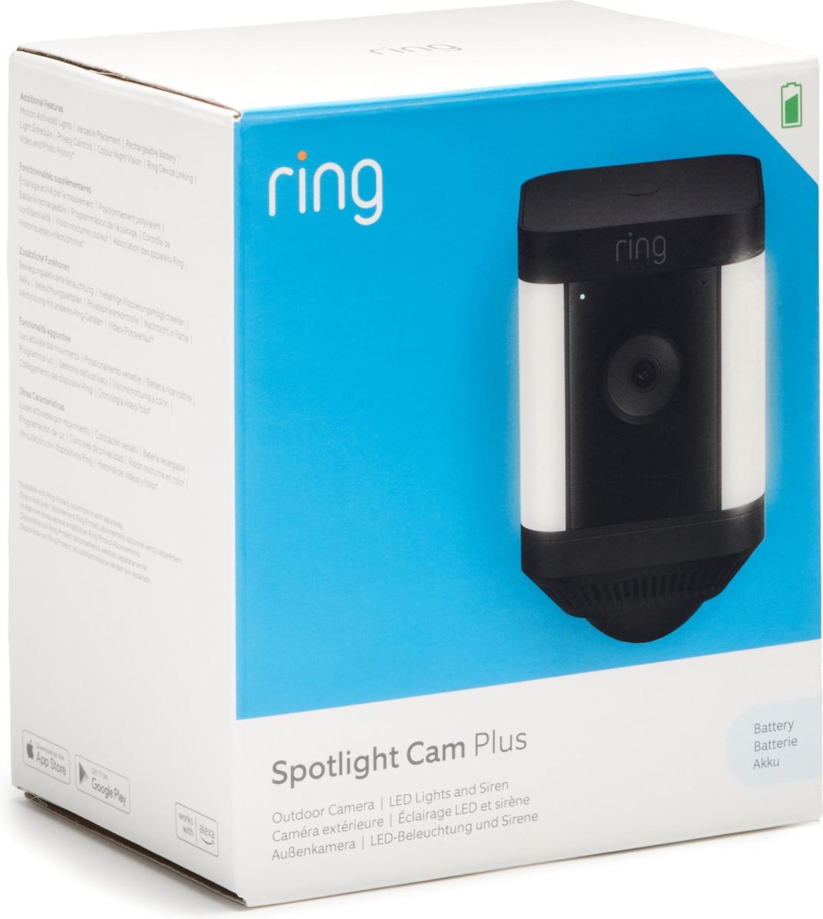 Ring Spotlight Cam Plus - Batterij- Beveiligingscamera - Zwart