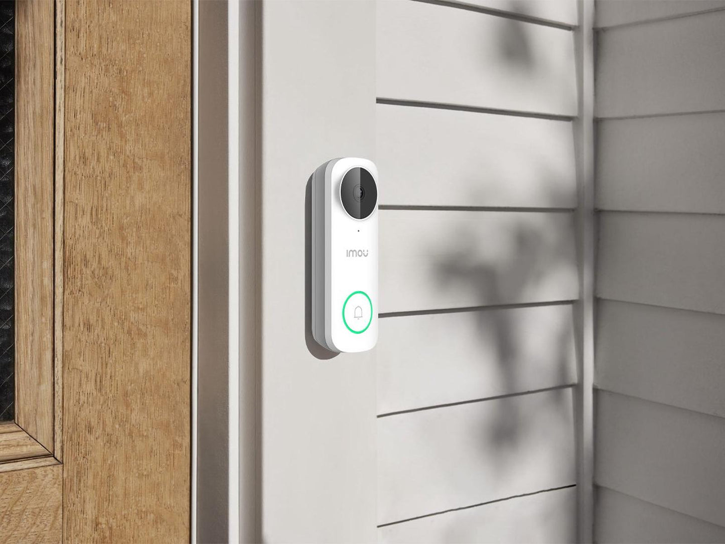 Imou DB61i - Slimme Videodeurbel Bedraad - 5MP (2560x1920) - 164 graden zicht - Persoonsdetectie - IP65 Weerbestendig - Alexa - Dual Band 2.4GHz en 5GHz Wifi - Persoonlijk Spraakbericht Instellen - Instelbare Detectiezone