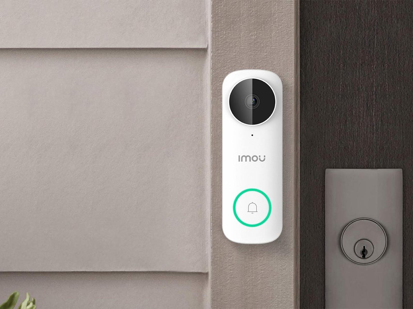Imou DB61i - Slimme Videodeurbel Bedraad - 5MP (2560x1920) - 164 graden zicht - Persoonsdetectie - IP65 Weerbestendig - Alexa - Dual Band 2.4GHz en 5GHz Wifi - Persoonlijk Spraakbericht Instellen - Instelbare Detectiezone