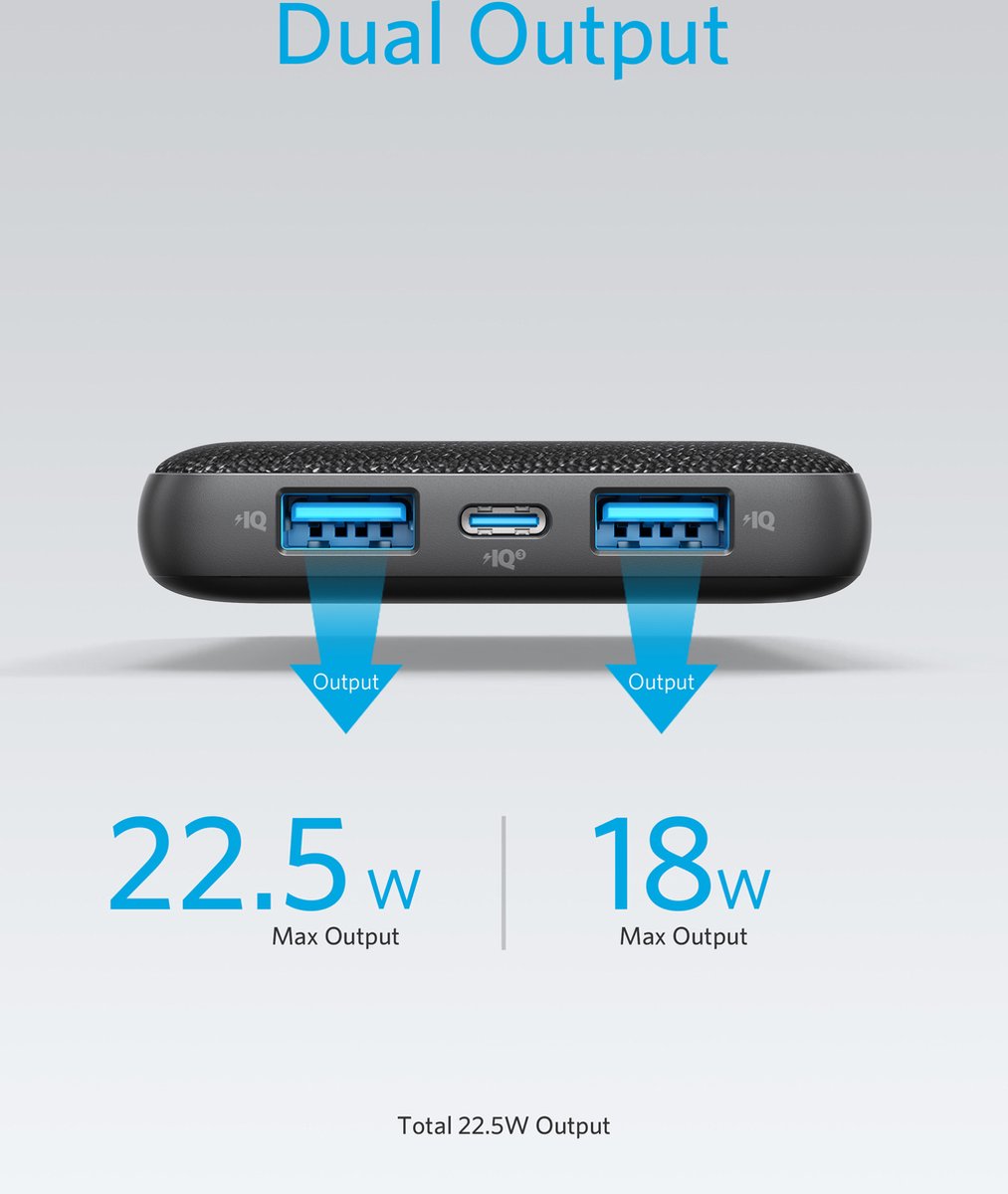Anker PowerCore III Sense (22.5W) USB-C PD Powerbank 10.000 mAh Zwart
