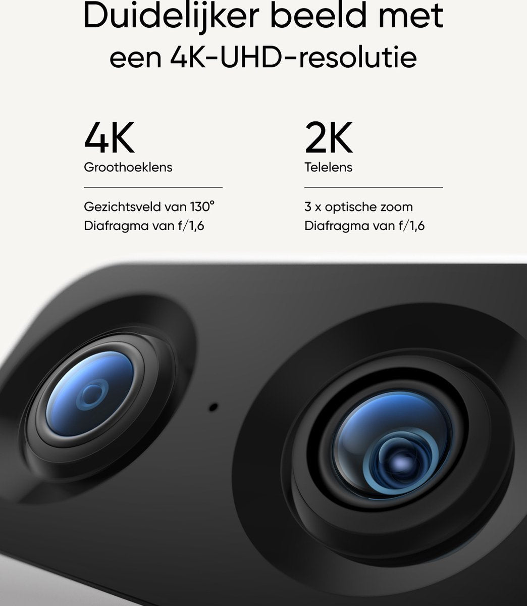 Eufy S350 4K Indoor Beveiligingscamera voor binnen - Bedraad - Wit