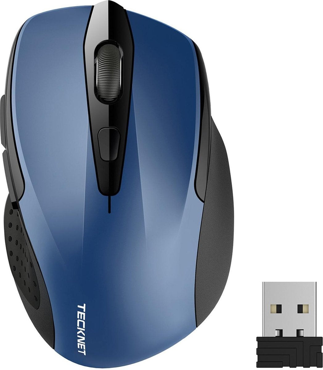 TeckNet Pro 2.4G Draadloze Muis, M3 | 2600DPI | Blauw