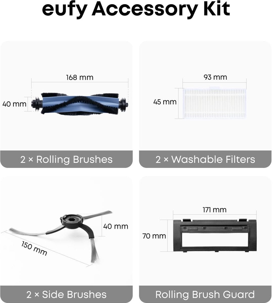 Eufy C10 Reserveset voor robotstofzuiger