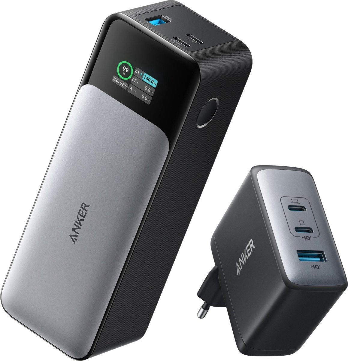 Anker Anker 737 - Power Bank (PowerCore 24K), 24.000mAh + Anker 100W USB-C Nano snellader - VoordeelBundel