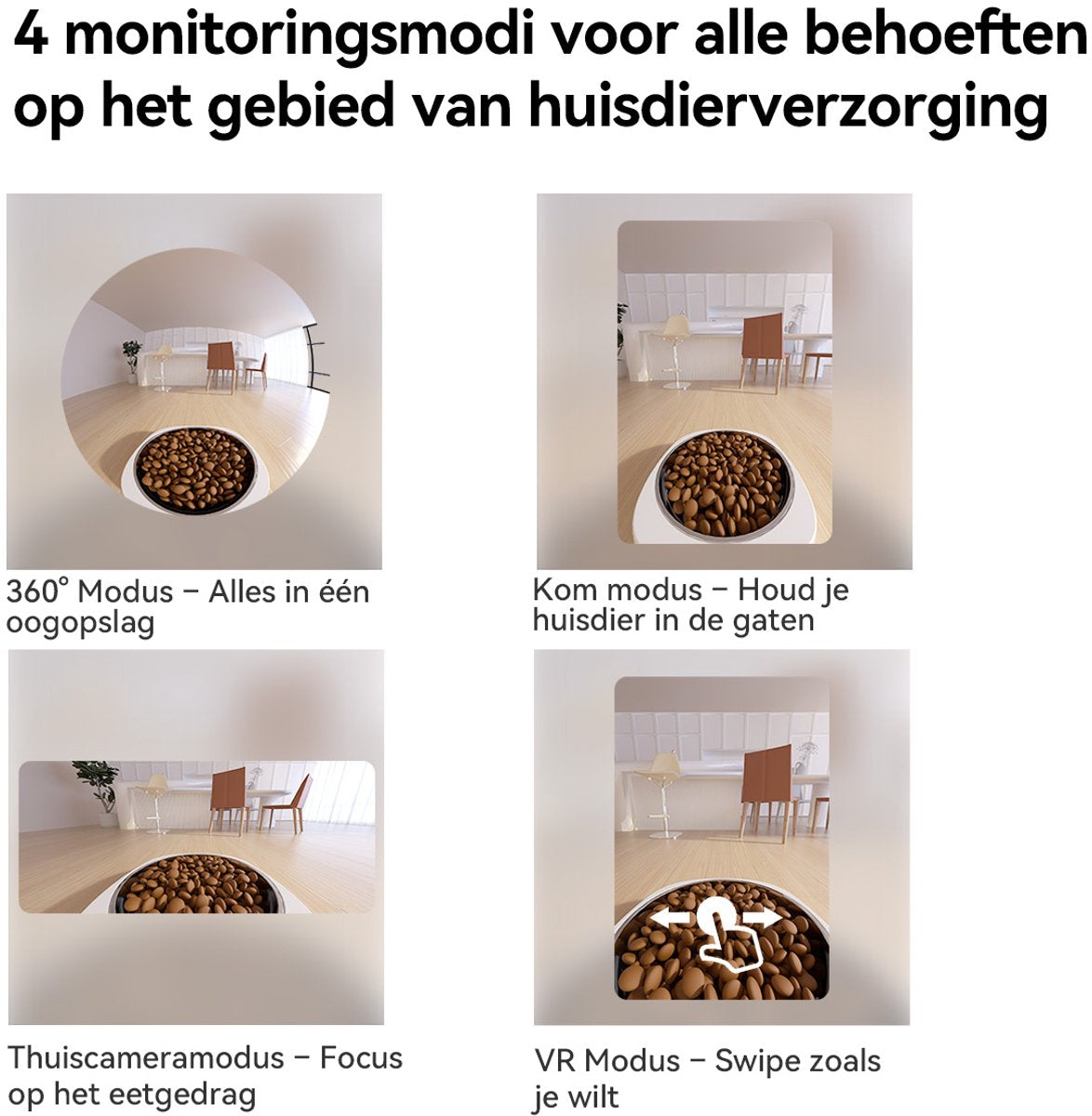 IMOU NEW 2025 Slimme AI Huisdiervoeder met Camera – 4L AI Pet Feeder - Automatische Voerbak voor Kat & Hond – Met App-bediening