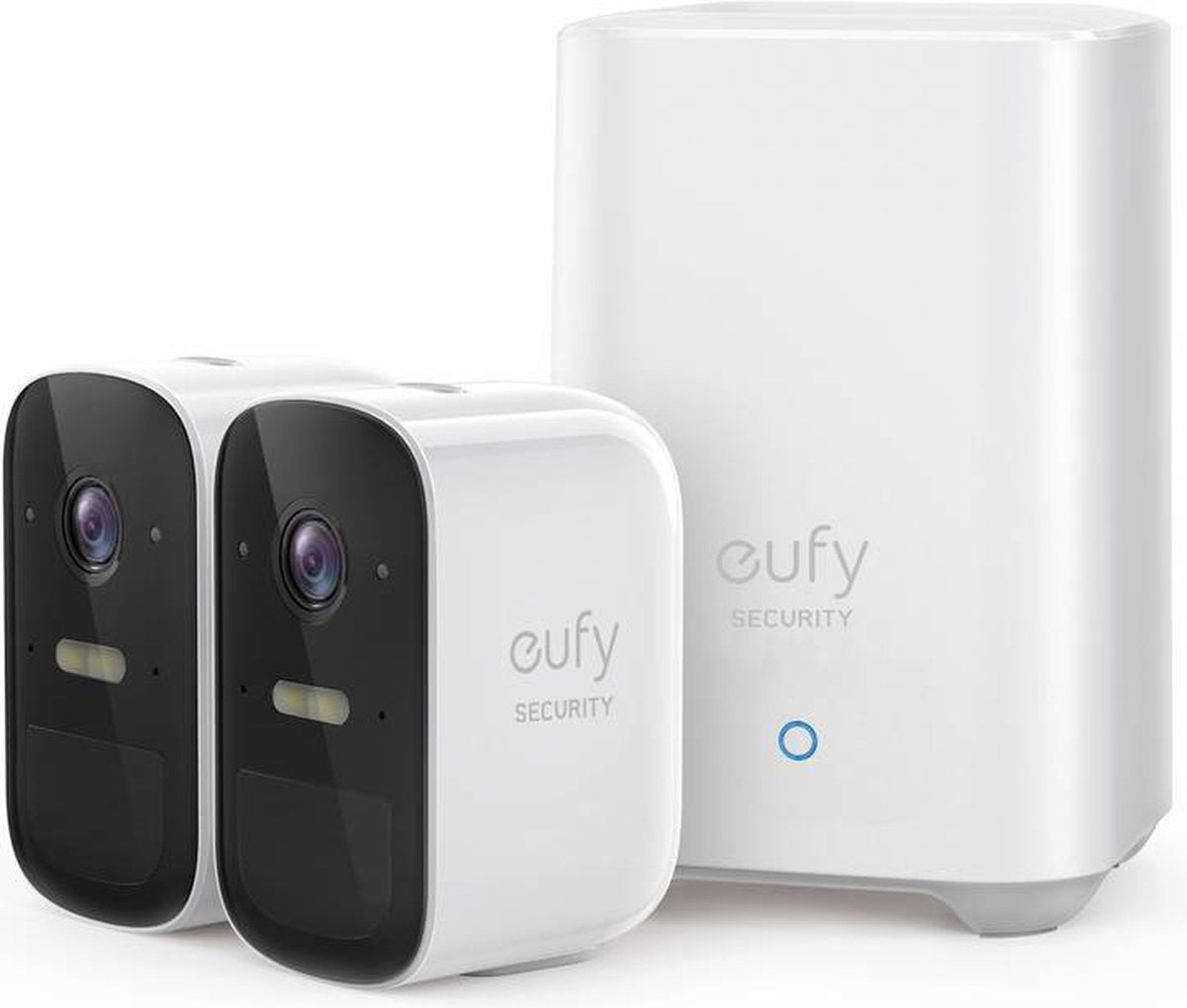 Eufy Cam 2C Draadloze Beveiligingsset - Inclusief Homebase2 en 2 Camera's - Wit