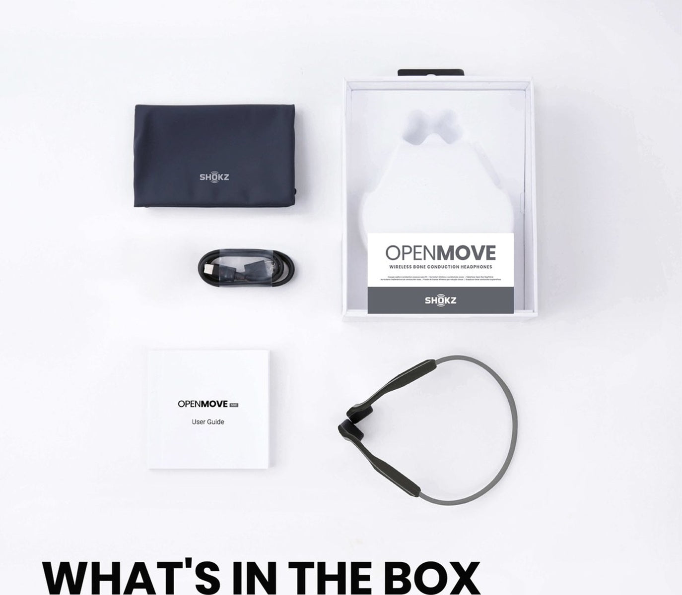 Shokz OpenMove - Bone Conduction - Sporthoofdtelefoon - Grijs