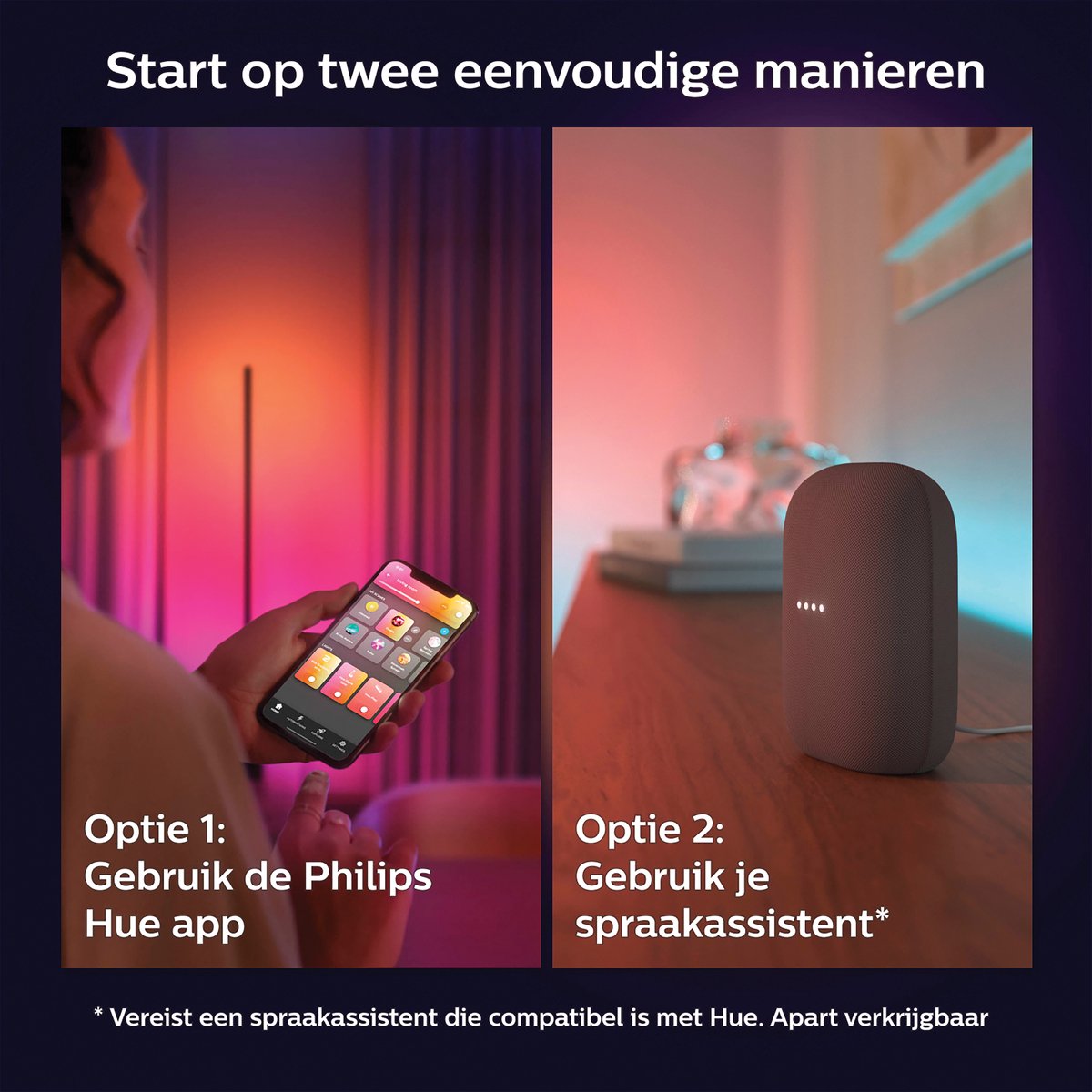 Philips Hue Gradient lightstrip 2 m basis - White and Color Ambiance - Bluetooth