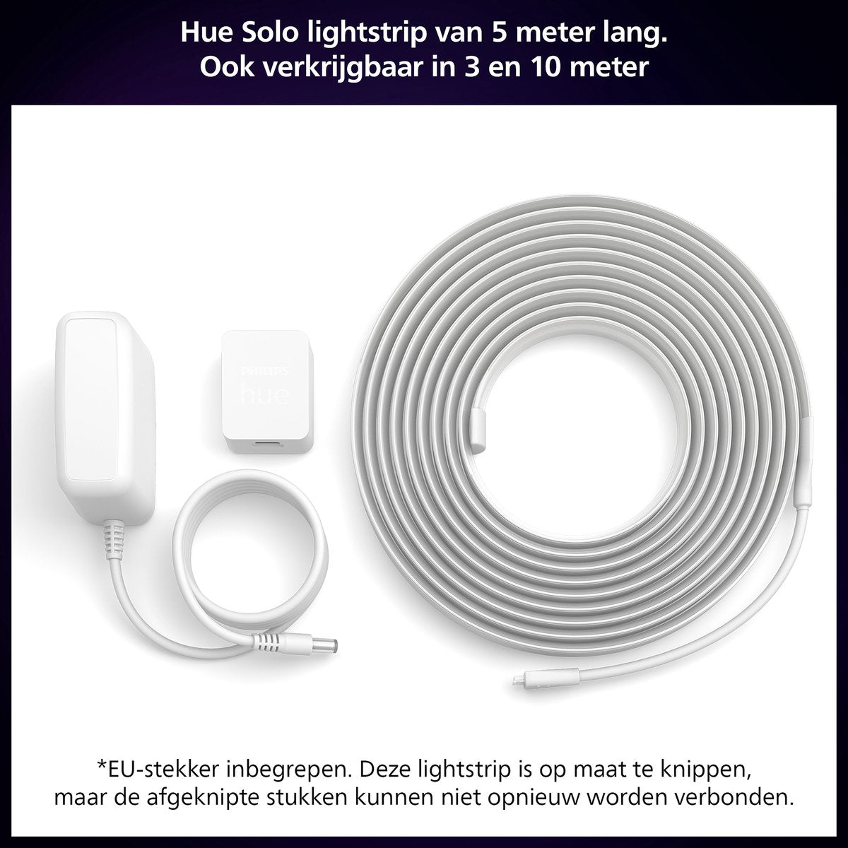 Philips Hue Solo led strip - wit en gekleurd licht - 5m