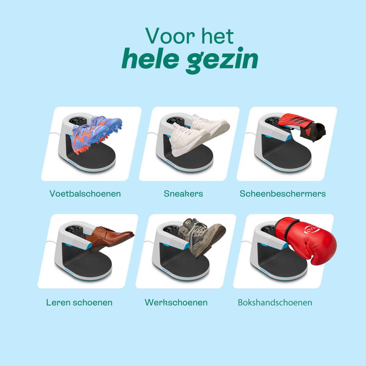 Shoefresh Opod Schoenverfrisser - Elektrische Schoendroger Tegen Geurtjes - Geurvreter voor Schoenen- Droge Schoenen - Schoendeodorant - Zwart