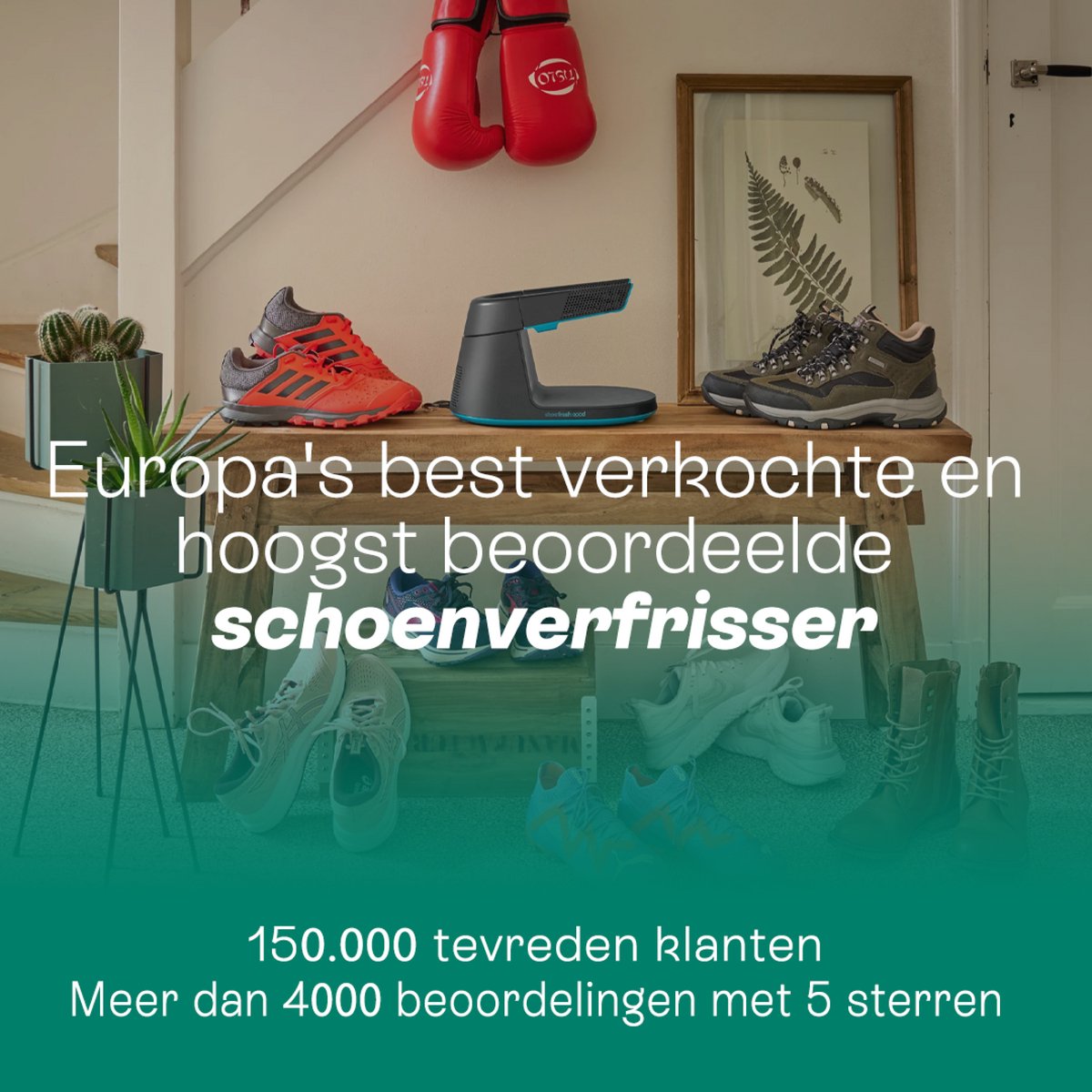Shoefresh Opod Schoenverfrisser - Elektrische Schoendroger Tegen Geurtjes - Geurvreter voor Schoenen- Droge Schoenen - Schoendeodorant - Zwart