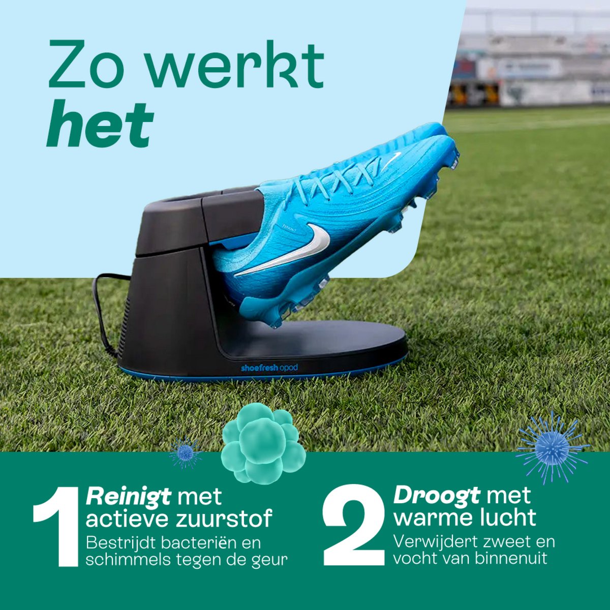 Shoefresh Opod Schoenverfrisser - Elektrische Schoendroger Tegen Geurtjes - Geurvreter voor Schoenen- Droge Schoenen - Schoendeodorant - Zwart