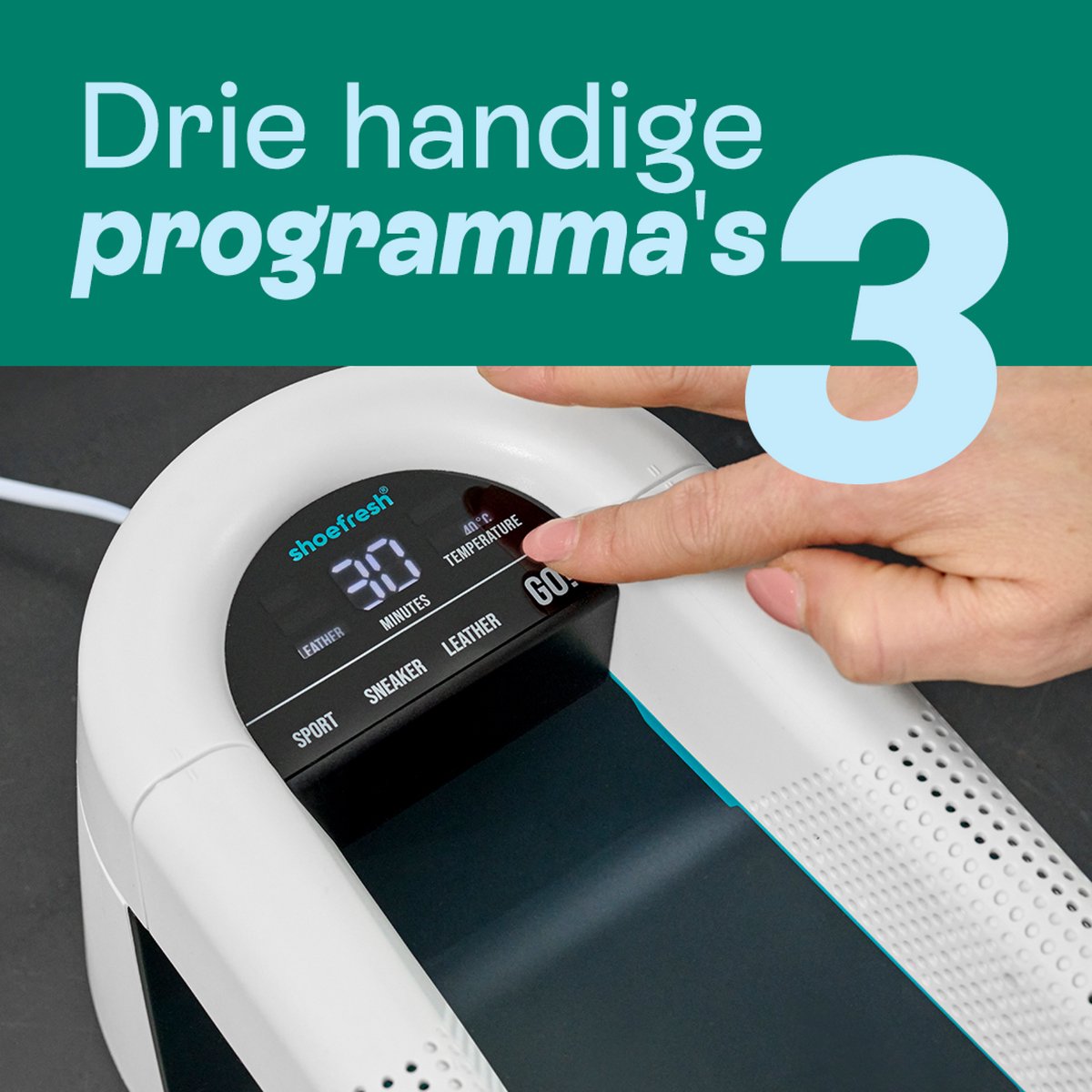 Shoefresh Opod Schoenverfrisser - Elektrische Schoendroger Tegen Geurtjes - Geurvreter voor Schoenen- Droge Schoenen - Schoendeodorant - Zwart