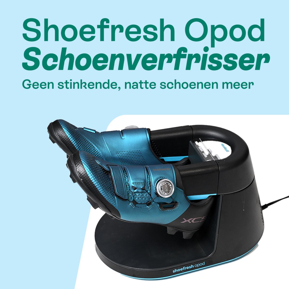 Shoefresh Opod Schoenverfrisser - Elektrische Schoendroger Tegen Geurtjes - Geurvreter voor Schoenen- Droge Schoenen - Schoendeodorant - Zwart