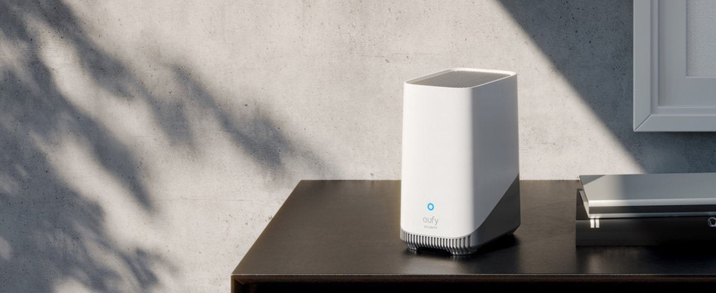 eufy Security S340 Solocamera – SoloCam - Draadloze 3K beveiligingscamera voor buiten met dual-lens - Wit + eufy Security HomeBase 3 S380 basissysteem – Homebase - 16 GB opslag, uitbreidbaar tot 16 TB - Wit