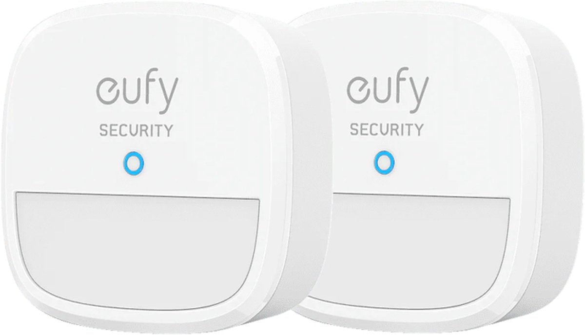 2x Eufy Security-Bewegingssensor- beveiligingssysteem met alarm- 100° gezichtsveld-9 m bereik-2 jaar batterij- instelbare gevoeligheid-regelt HomeBase bewakingsapparaten-HomeBase noodzakelijk