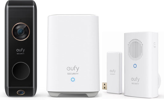 Eufy Dual 2 Pro Doorbell camera 2K Draadloze Video Deurbel inclusief verstelbare camera + Deurbelgong