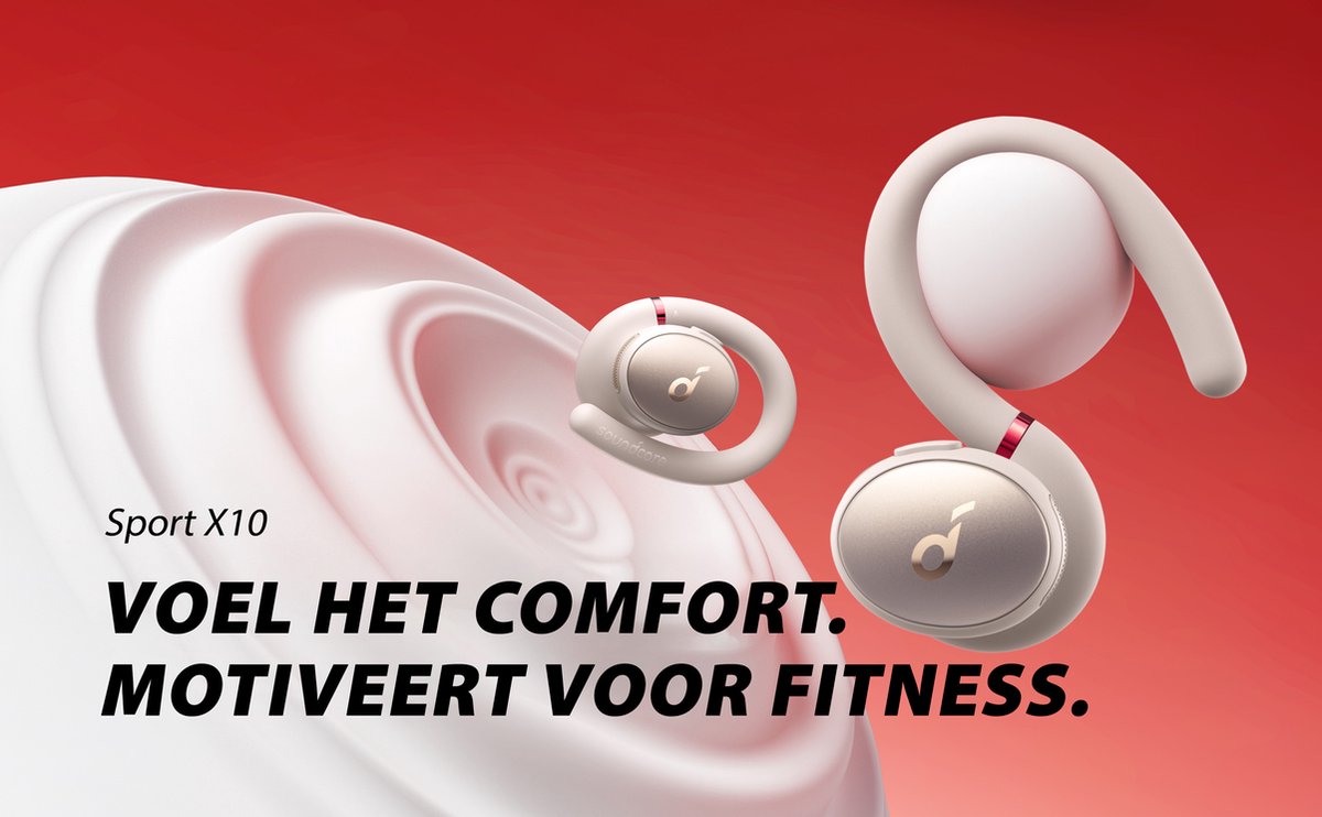 Soundcore by Anker, Soundcore Sport X10 draadloze Bluetooth 5.2 Workout - hoofdtelefoon, draaibare oorhaken, diepe bas, IPX7 waterdicht, zweetbestendig, 32 uur afspeeltijd, snel opladen, sportoordopjes, sportschool, hardlopen