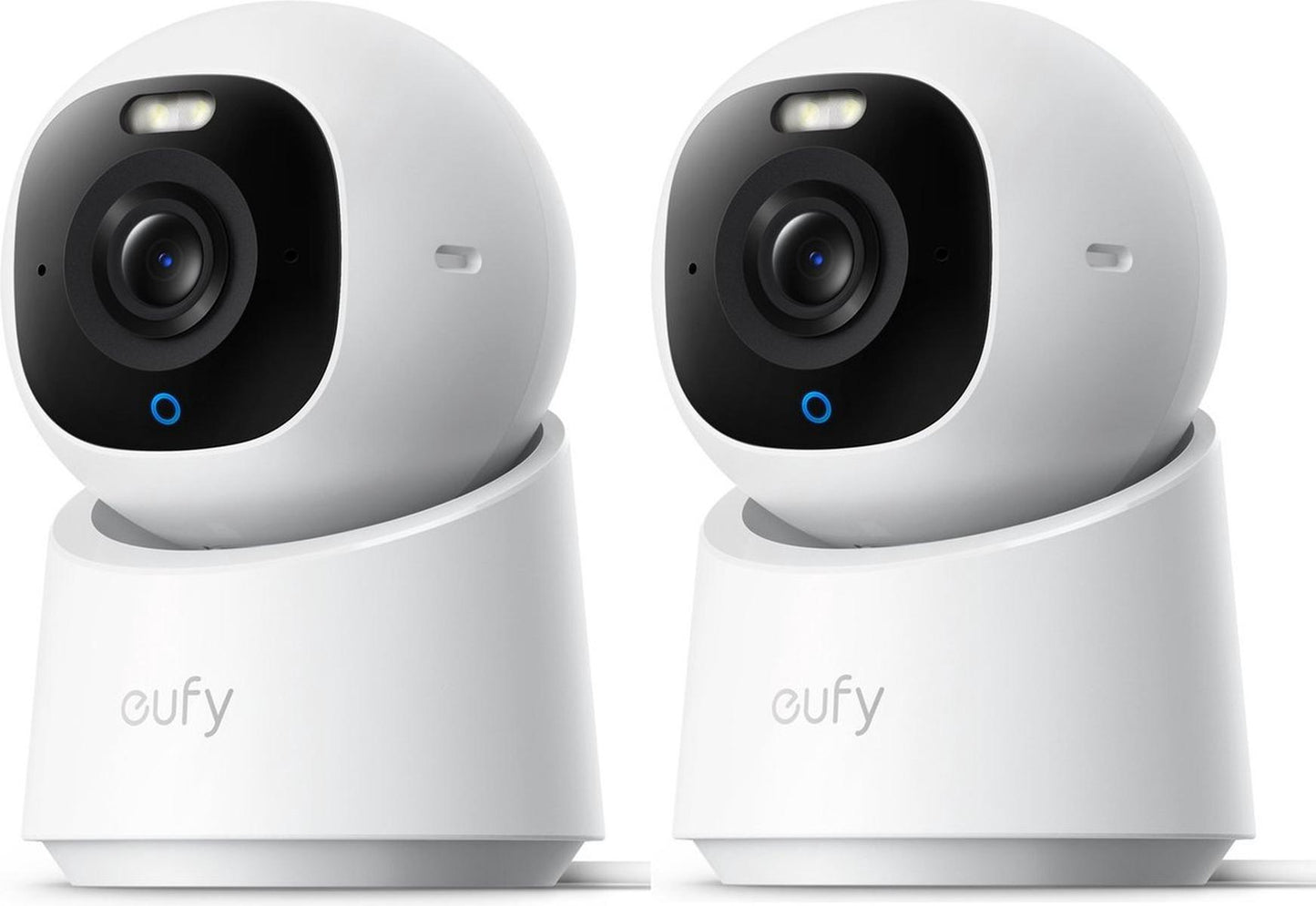 Eufy Security Indoor camera E30 2 stuks – Indoor Cam - 4K UHD – Pan & Tilt – AI Mens- en Huisdierdetectie – Kleurennachtzicht – Compatibel met Apple HomeKit – Tweewegcommunicatie – Lokale Opslag – Geen Abonnementskosten