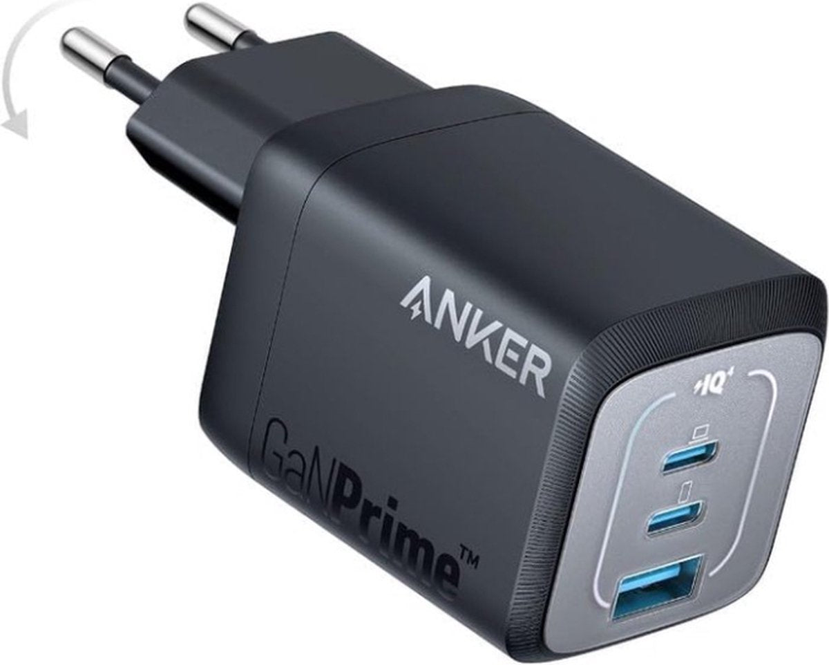 Anker Prime GaN 67W USB Oplader, 3-Poort Quick Charger